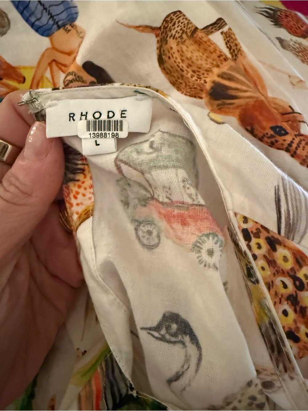 Rhode Resort Ella Safari mini dress. Size L. Good condition, just missing belt. - Picture 6 of 6